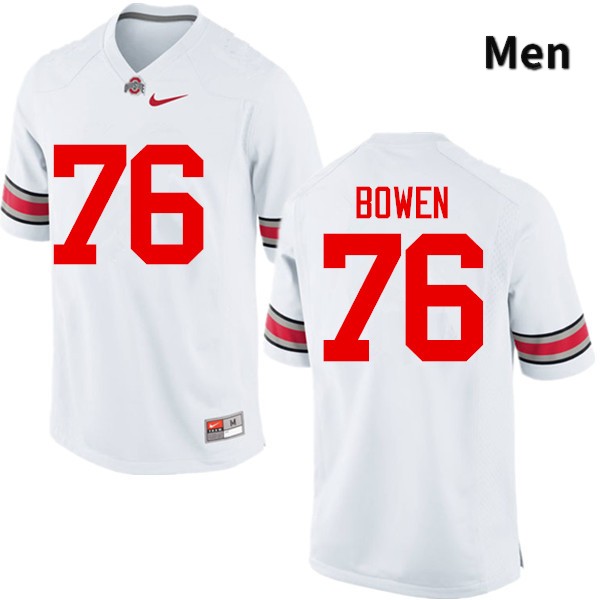 Ohio State Buckeyes Branden Bowen Men's #76 White Game Stitched College Football Jersey